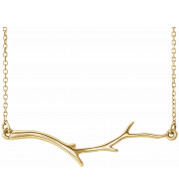 14K Yellow Branch Bar 16-18 Necklace - 86311102P
