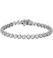 14K White 1/2 CTW Diamond Line 7.25 Bracelet - 65126260001P