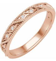 14K Rose .05 CTW Diamond Anniversary Band - 653592602P