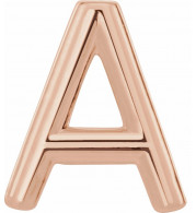 14K Rose Single Initial A Earring - 86800103P
