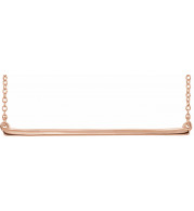 14K Rose Straight Bar 18 Necklace - 860481002P