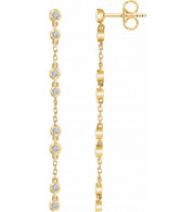 14K Yellow 1/3 CTW Diamond Chain Earrings - 65234060001P