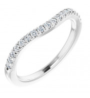 14K White 1/4 CTW Diamond French-Set Matching Band - 123951620P