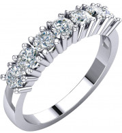 14K White 7/8 CTW Diamond Anniversary Band - 68195128534P