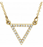 14K Yellow 1/10 CTW Diamond Triangle 16 Necklace - 85864100P