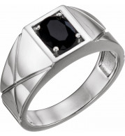 14K White Onyx Ring - 9839600P