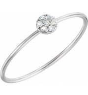 14K White .04 CTW Diamond Petite Circle Ring - 65192260001P