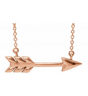 14K Rose Arrow 16-18 Necklace - 65182960002P