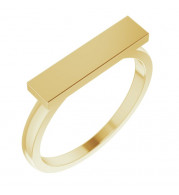 14K Yellow 16x4 mm Rectangle Signet Ring - 51550102P