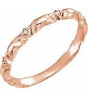 14K Rose .02 CTW Diamond Anniversary Band - 123187602P