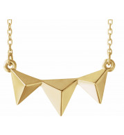 14K Yellow Pyramid 16-18 Necklace - 86671601P