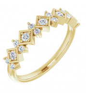 14K Yellow 1/3 CTW Five-Stone Diamond Anniversary Band - 124098601P