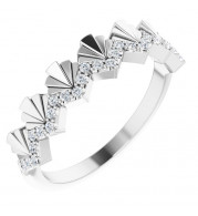 14K White 1/6 CTW Diamond Vintage-Inspired Anniversary Band - 123851600P