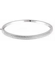 14K White 1 CTW Diamond Pave' Bracelet - 65157860000P