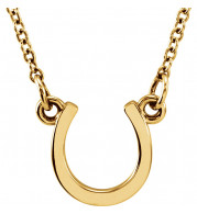 14K Yellow Tiny Poshu00ae Horseshoe 16-18 Necklace - 857891001P