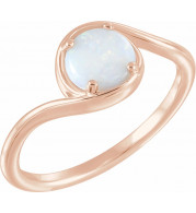 14K Rose Opal Bypass Ring - 71980602P