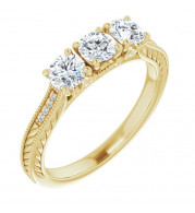 14K Yellow 4.1 mm Round 7/8 CTW Diamond Anniversary Band - 1233426005P