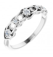 14K White 1/5 CTW Diamond Stackable Ring - 124162600P