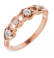 14K Rose 1/5 CTW Diamond Stackable Ring - 124162602P
