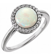14K White Opal Ring - 718046000P