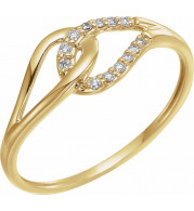 14K Yellow .08 CTW Diamond Ring - 65224260000P