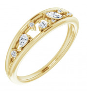 14K Yellow 1/6 CTW Diamond Negative Space Ring - 124185601P