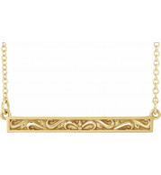 14K Yellow Sculptural-Inspired Bar 16-18 Necklace - 86703601P