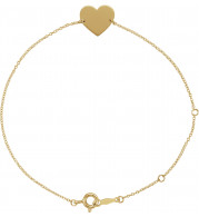 14K Yellow Heart 7-8 Bracelet - BRC7821001P