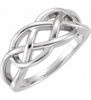 14K White 9 mm Criss-Cross Ring - 51512101P