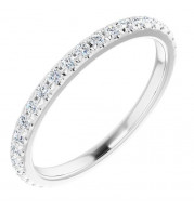 14K White 3/8 CTW Diamond French-Set Anniversary Band - 123570600P