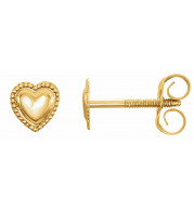 14K Yellow Heart Earrings - 1911512432900P