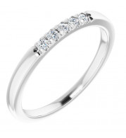 14K White 1/10 CTW Diamond French-Set Anniversary Band - 1238826004P