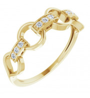 14K Yellow 1/10 CTW Diamond Link Ring - 65224360000P
