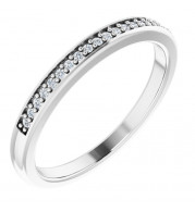14K White 1/10 CTW Diamond Anniversary Band - 6493760002P