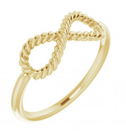 14K Yellow Infinity-Inspired Rope Ring - 51724102P