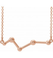 14K Rose Constellation Bar 18 Necklace - 86901607P