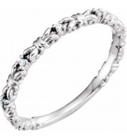 14K White .04 CTW Diamond Stackable Ring - 123210600P