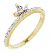 14K Yellow 1/3 CTW Diamond Stackable Crown Ring - 123821601P