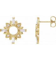 14K Yellow 1/2 CTW Diamond Starburst Earrings - 87031601P