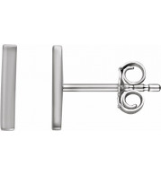 14K White Vertical Bar Earrings - 651868101P
