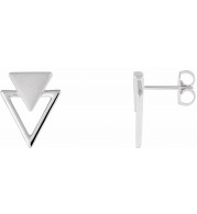 14K White Geometric Earrings - 86914600P