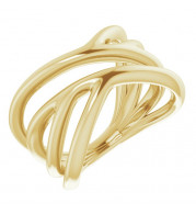 14K Yellow Negative Space Ring - 51708102P
