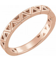 14K Rose Stackable Geometric Ring - 51711103P