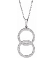 14K White Interlocking Beaded 16-18 Necklace - 86633600P