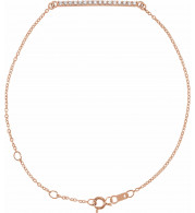 14K Rose .07 CTW Diamond Bar 6 1/2-71/2 Bracelet - BRC7716007P