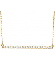 14K Yellow 1/2 CTW Diamond Bar 16-18 Necklace - 65108460006P