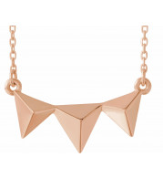 14K Rose Pyramid 16-18 Necklace - 86671602P