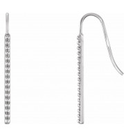 14K White Beaded Earrings - 86499600P