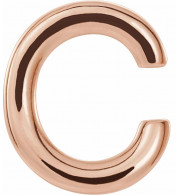14K Rose Single Initial C Earring - 86800115P
