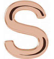 14K Rose Single Initial S Earring - 86800211P